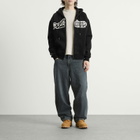 Avirex Men's Script Logo Zip Hoodie in Black