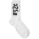 032c Cry Logo Sock in White