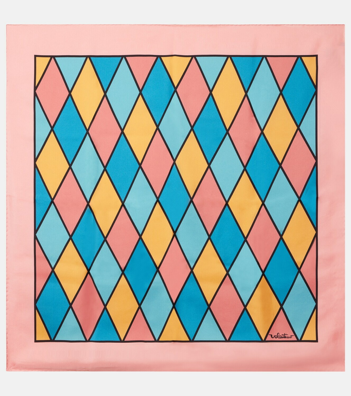 Valentino Rhombelle checked silk scarf