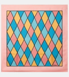 Valentino Rhombelle checked silk scarf