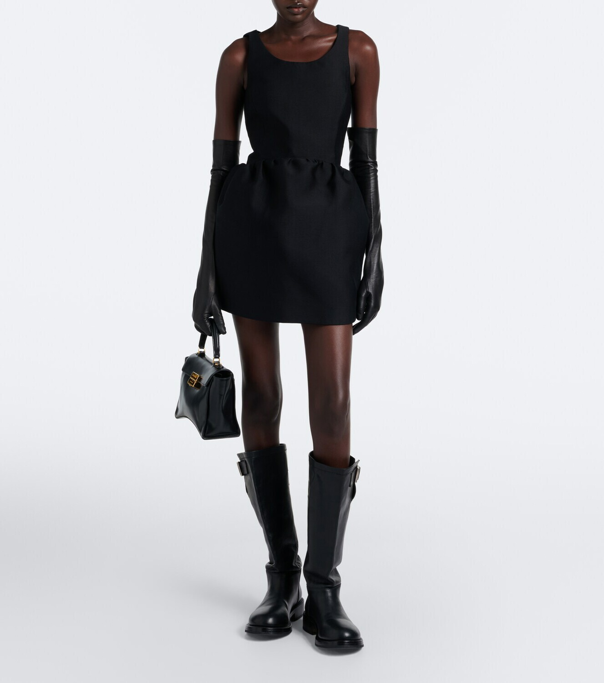 Balenciaga Wool and silk-blend minidress