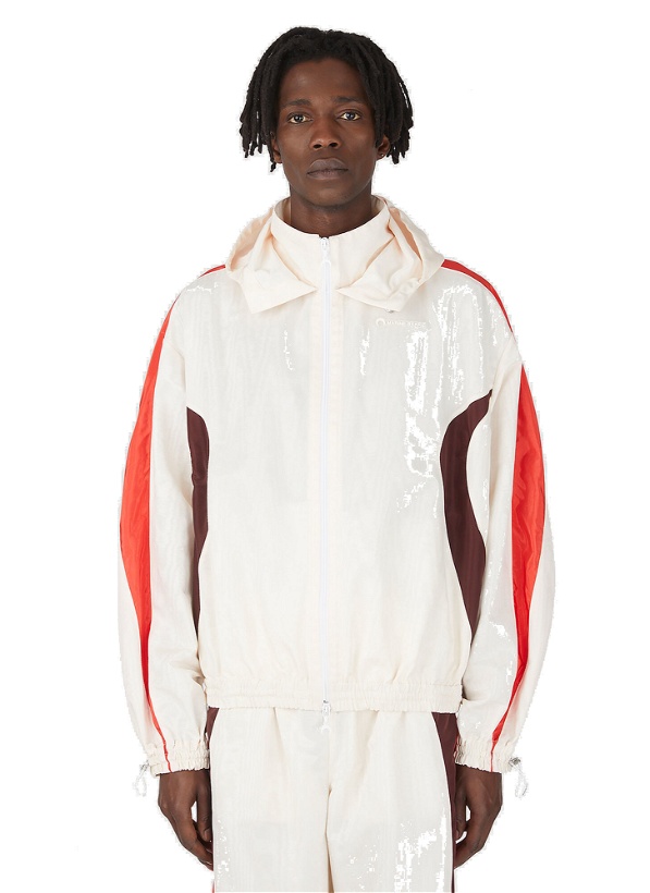 Photo: Moire Hooded Jacket in Cream