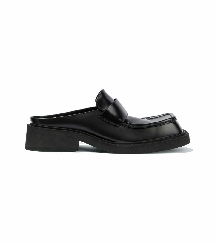 Photo: Balenciaga - Inspector leather loafer mules