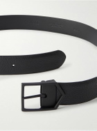 Canali - 3.5cm Full-Grain Leather Belt - Black