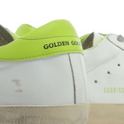 Golden Goose Men's Super-Star Leather Sneakers in White/Ice/Lime Green