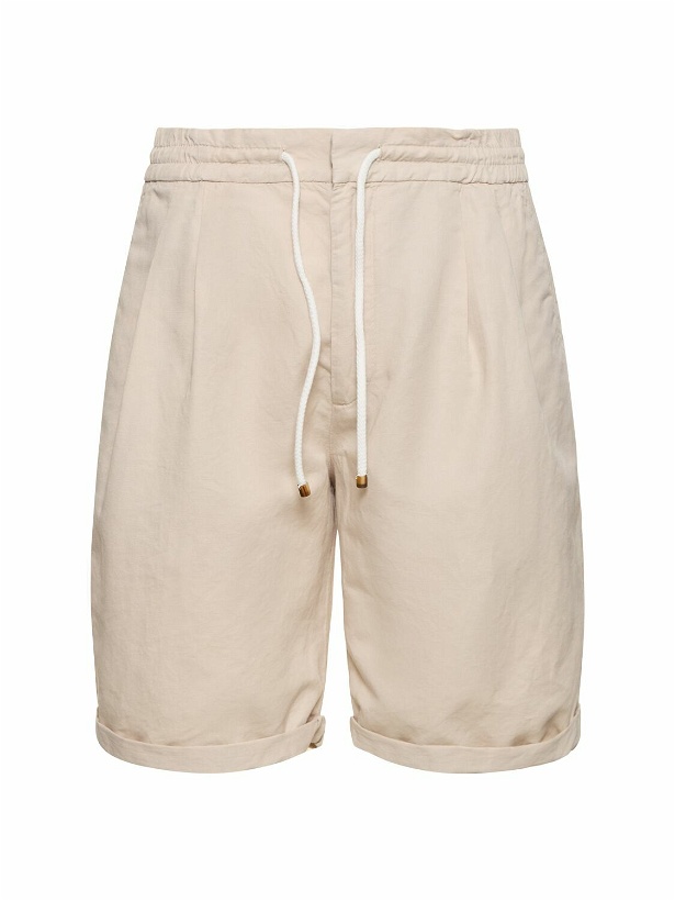 Photo: BRUNELLO CUCINELLI - Cotton & Linen Bermuda Shorts
