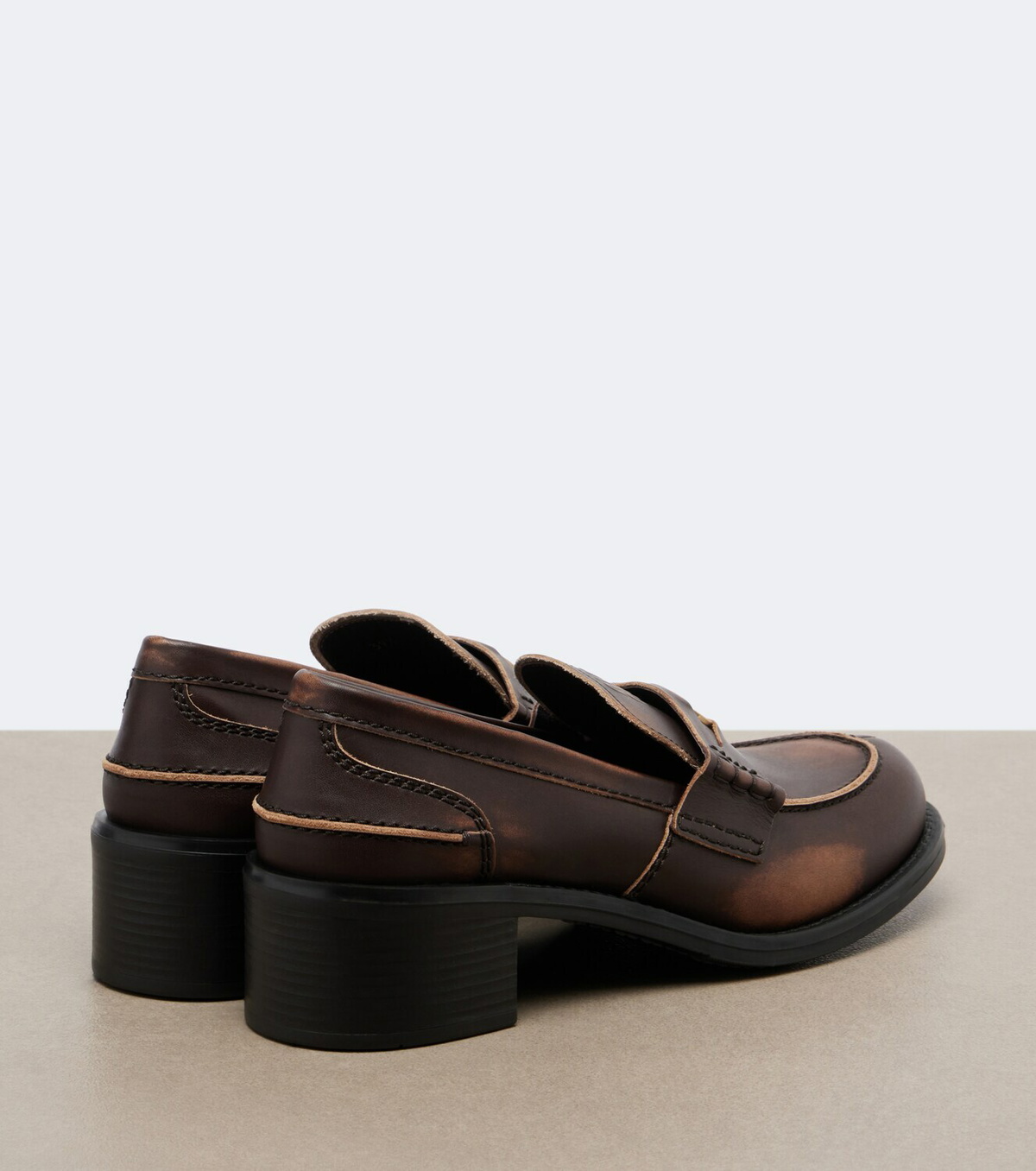 Miu Miu Decò leather loafer pumps