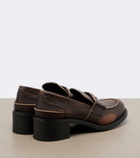 Miu Miu Decò leather loafer pumps