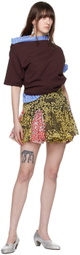 Edward Cuming Multicolor Godet Miniskirt