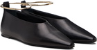 Jil Sander Black Ring Ballerina Flats