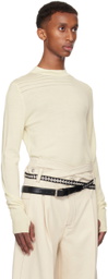 NULLUS Off-White Gradient Stripes Sweater