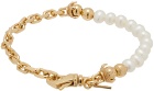 Emanuele Bicocchi SSENSE Exclusive Gold Pearl Bracelet