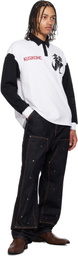 KUSIKOHC Navy Workwear Multi Rivet Denim Jeans
