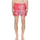 Vivienne Westwood Red Surf Boxer Swim Shorts