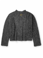 AIREI - Crocheted Alpaca-Blend Sweater - Gray