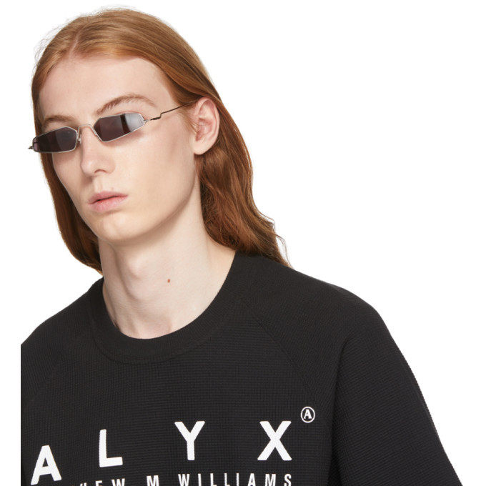 NOR Silver and Black Dimensions Micro Sunglasses