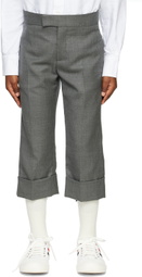 Thom Browne Kids Gray Backstrap Trousers