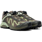 Salomon Brown & Green XT-Whisper Sneakers