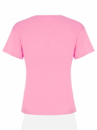 MC2 Saint Barth Woman Pink Cotton Jersey Crewneck T-shirt Emilie