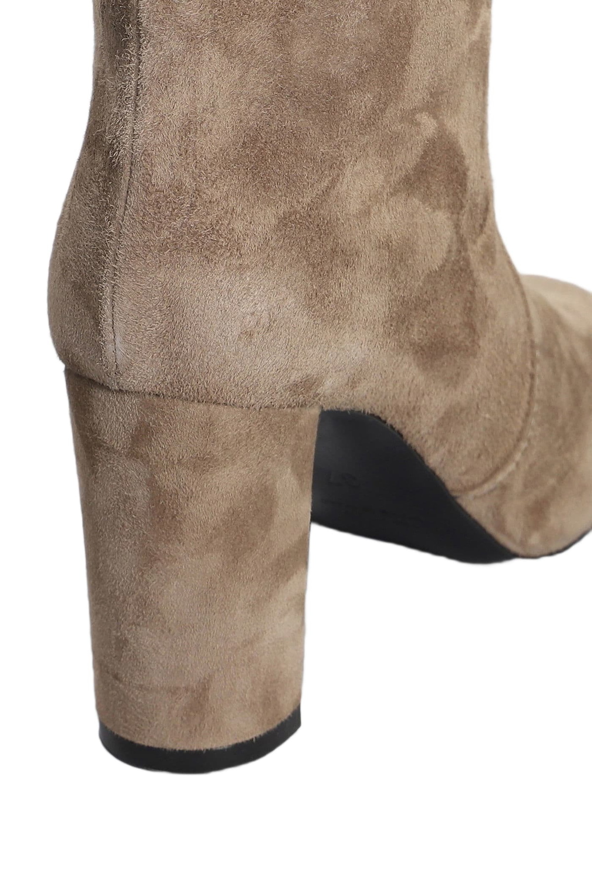Via Roma 15 High Heels Boots In Beige Suede
