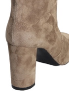 Via Roma 15 High Heels Boots In Beige Suede