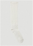 Logo Intarsia Socks in Light Grey