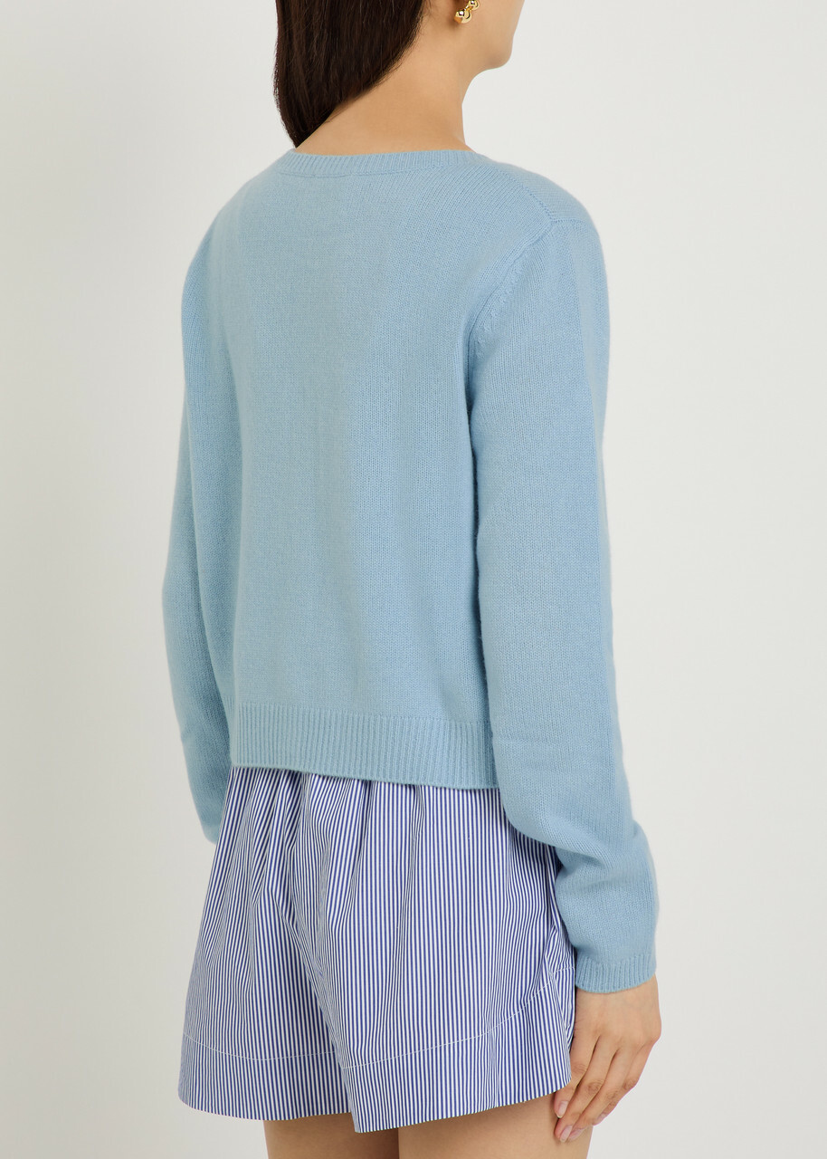 Reformation Clara Cashmere Cardigan Light Blue