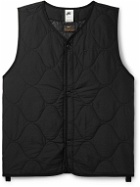 Nike - Logo-Embroidered Quilted Padded Ripstop Gilet - Black