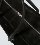Tom Ford Leather-trimmed suede duffel bag