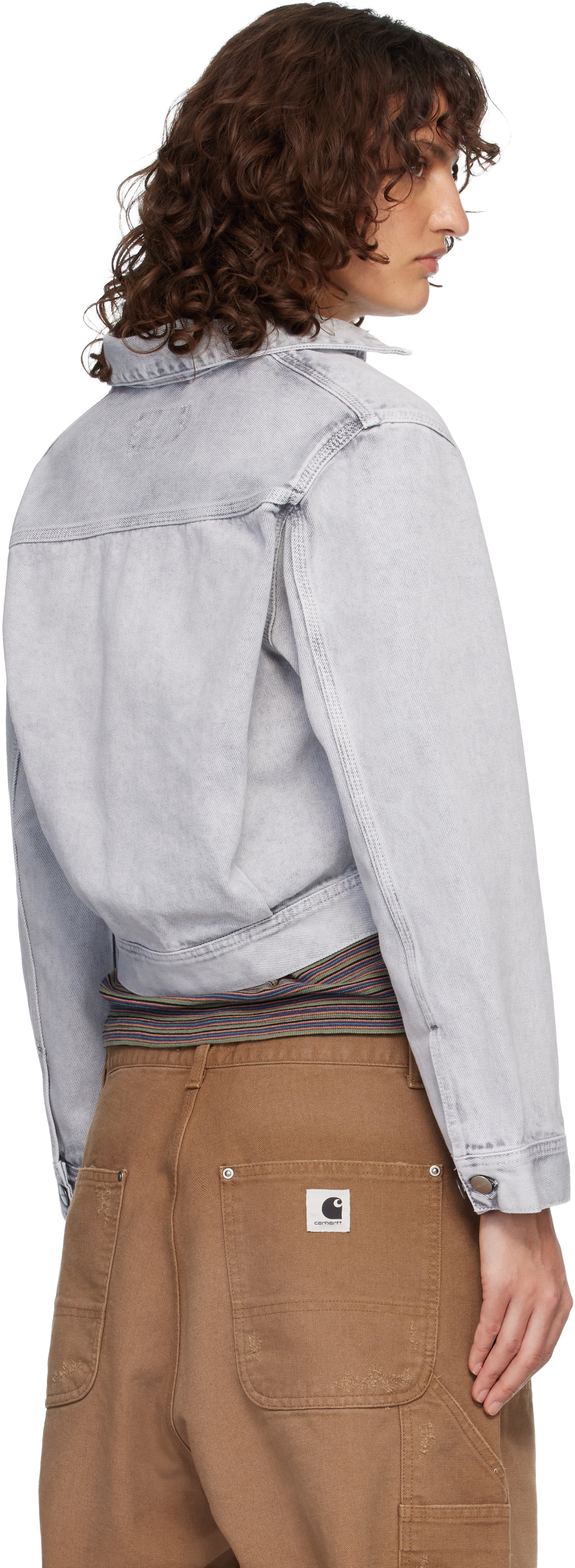 Carhartt Work In Progress Gray Arca Denim Jacket