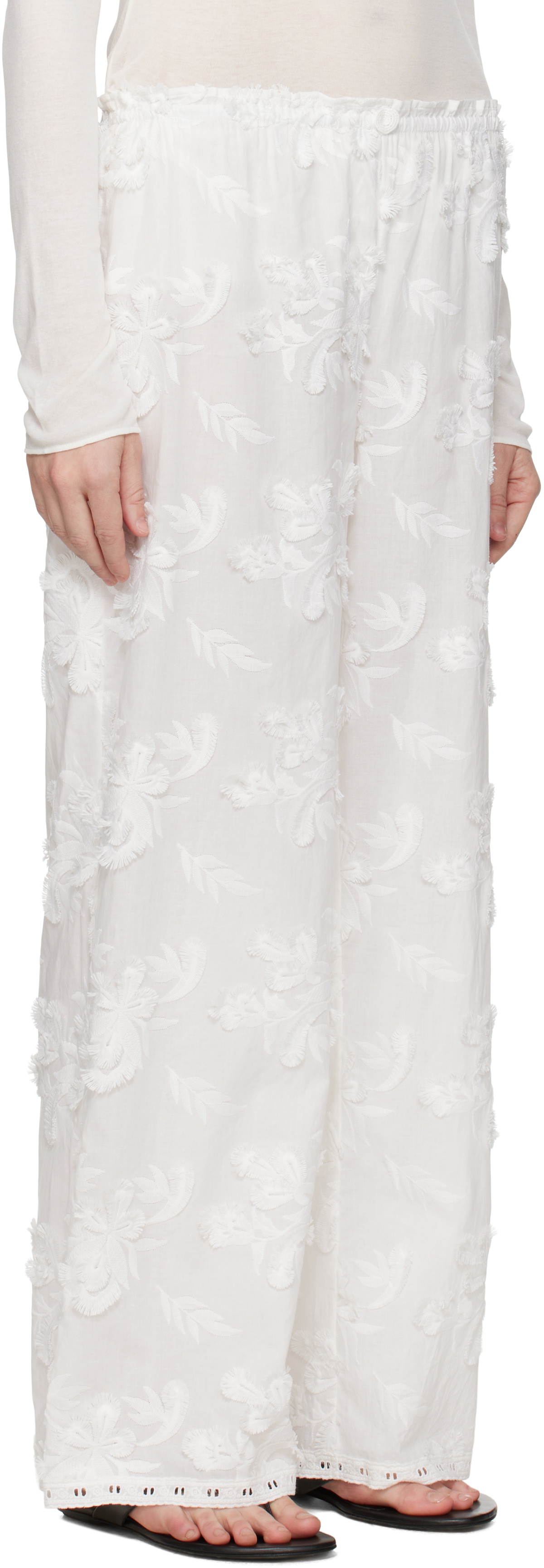 The Garment White Jewell Straight Trousers