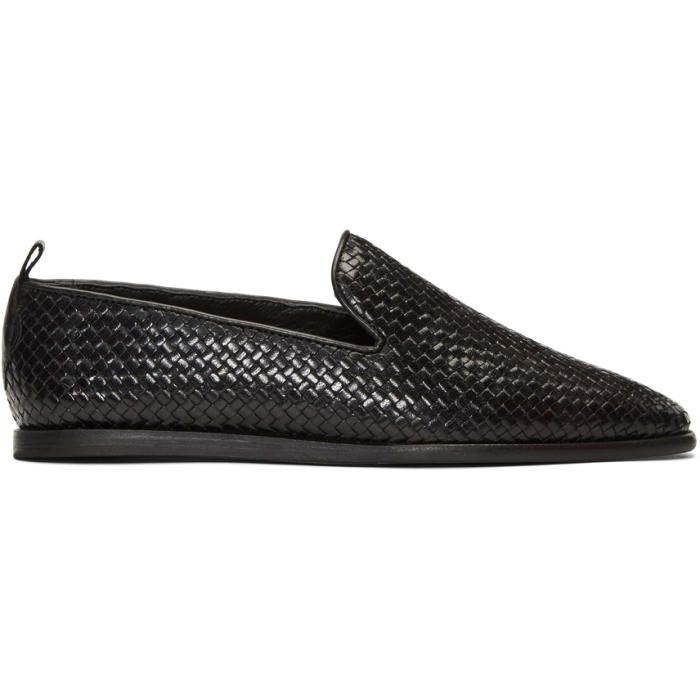 Photo: H by Hudson Black Woven Ipanema Loafers