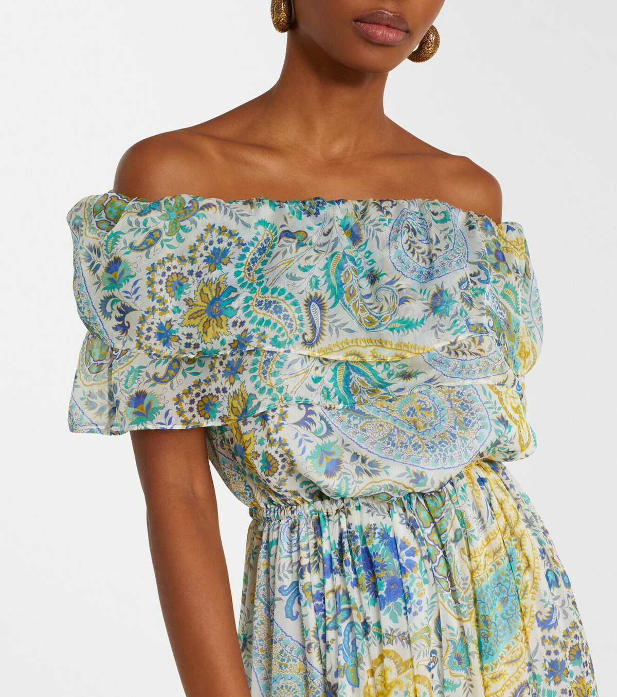 Etro Paisley silk chiffon maxi dress