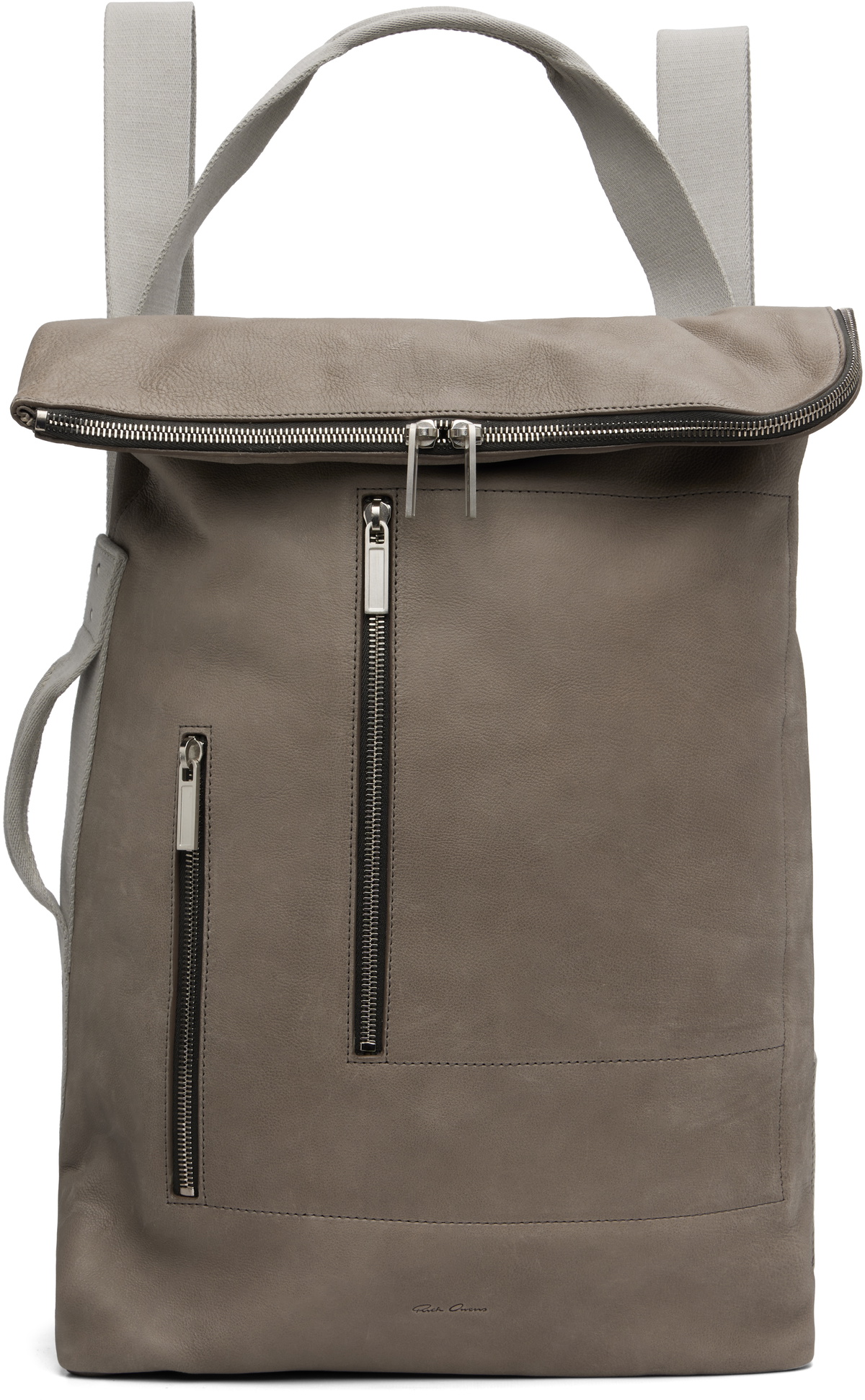 Rick Owens Gray & Off-White Concordians Cargo Backpack