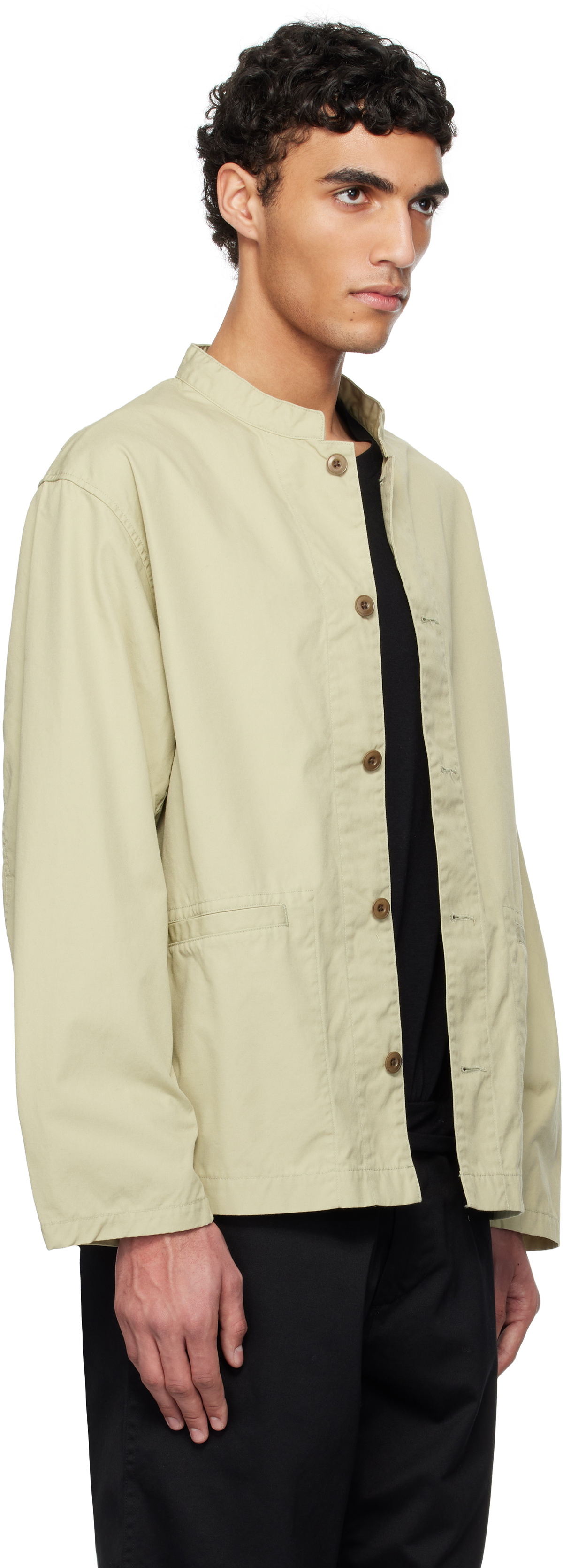 nanamica Green Band Collar Shirt Jacket Nanamica