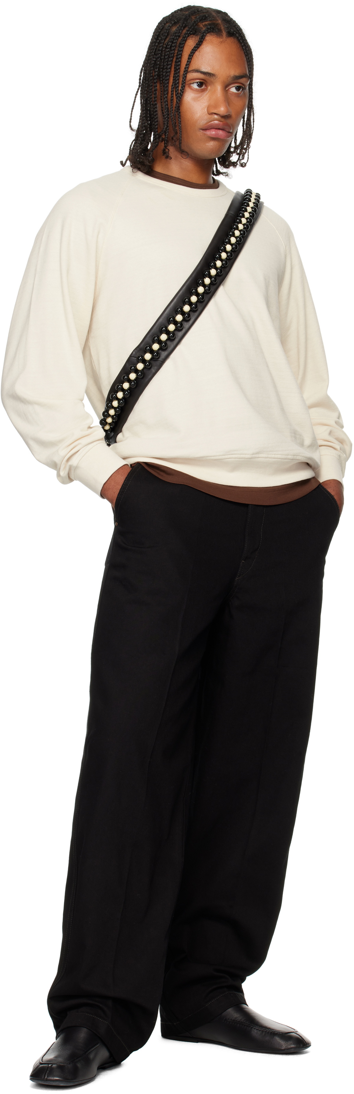 Heavy Black Denim Maxi Barrel Workwear Pants