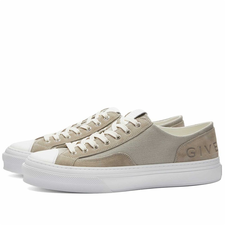 Photo: Givenchy Men's City Low Sneakers in Medium Grey