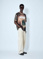 Acne Studios Paint-Splatter Wide-Leg Denim Jeans