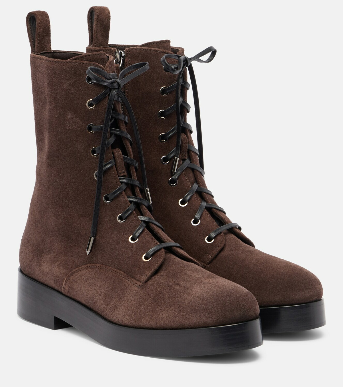 Aquazzura Ben 20 suede combat boots Aquazzura