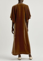 BY Malene Birger Rosae Velvet Maxi Dress Brown