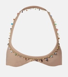 Christopher Esber Beach Quartz Minuscule embellished bikini top