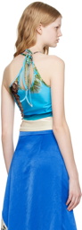 JW Anderson Blue Graphic Tank Top