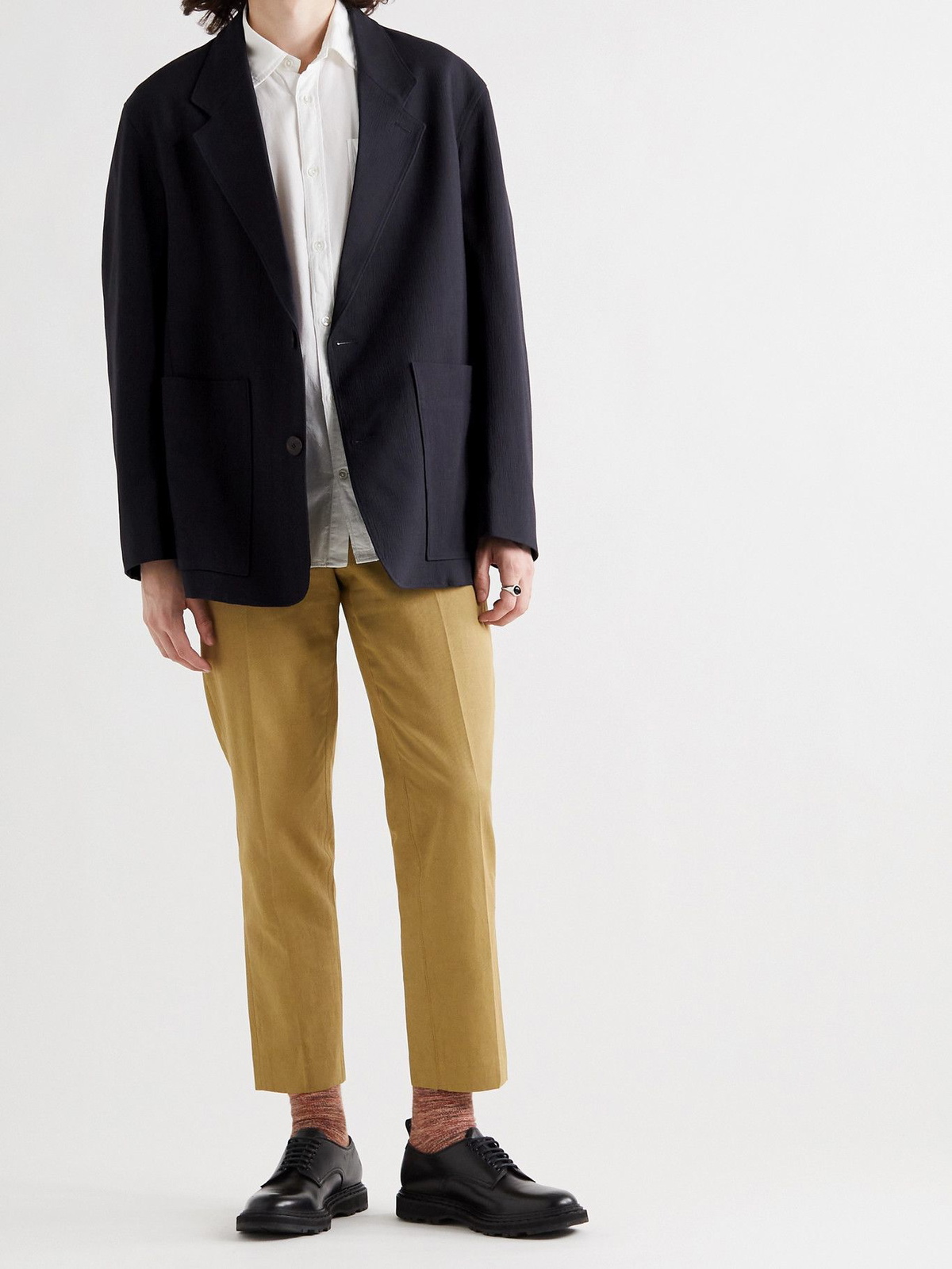 STUDIO NICHOLSON - Unstructured Woven Suit Jacket - Blue