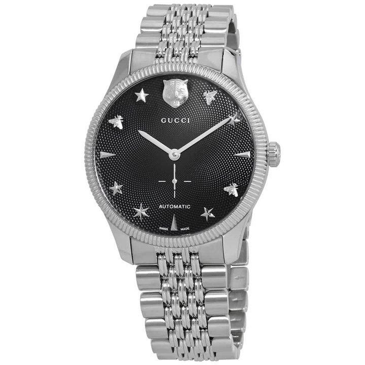 Photo: Gucci G-Timeless Automatic Black Dial Mens Watch YA126353