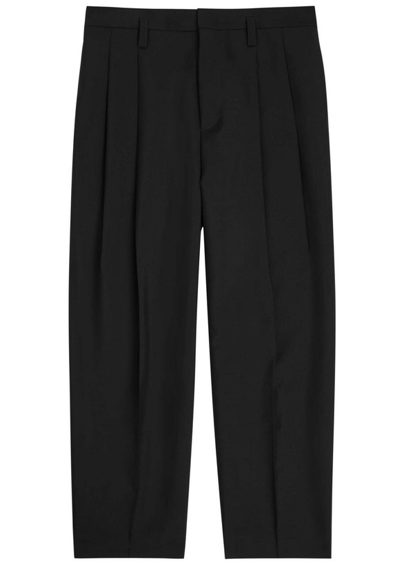 Photo: Jil Sander Pleated Wool Trousers Black
