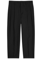 Jil Sander Pleated Wool Trousers Black