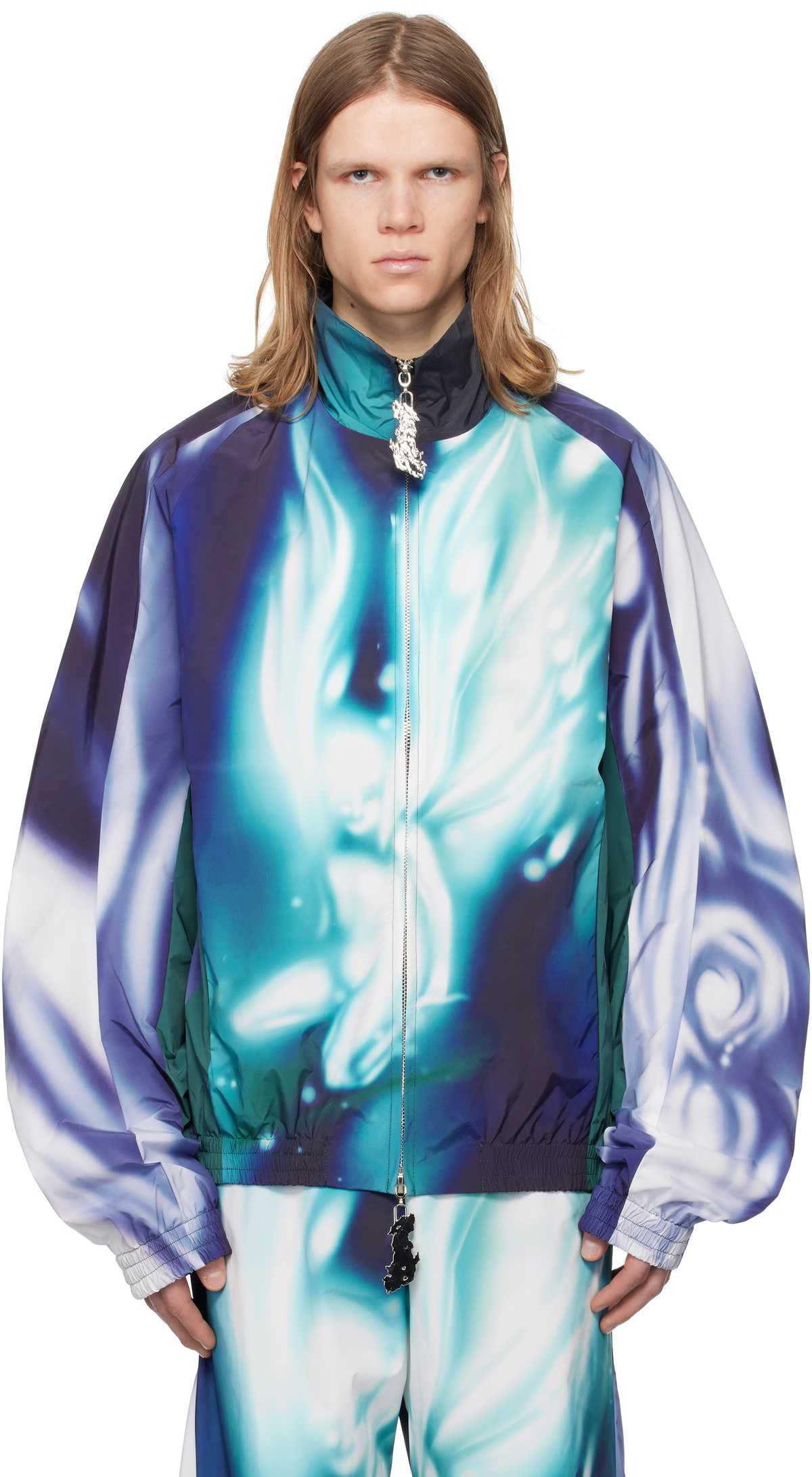 Gerrit Jacob Blue Printed Track Jacket