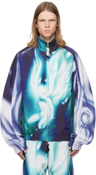 Gerrit Jacob Blue Printed Track Jacket