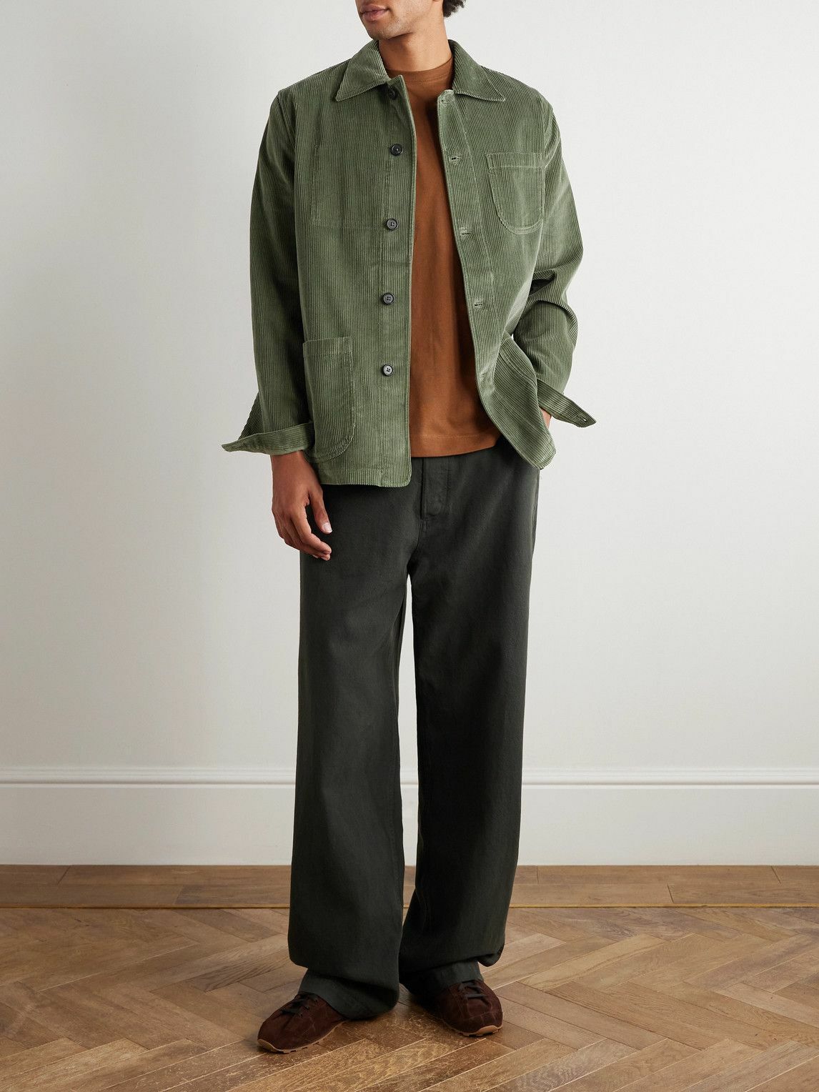Sid Mashburn - Cotton-Corduroy Overshirt - Green