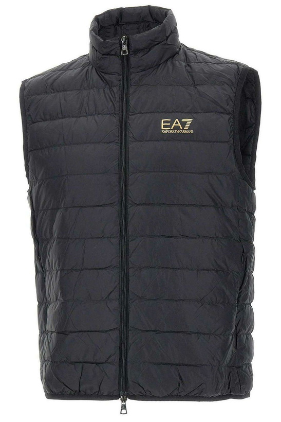 Photo: EA7 Logo Printed Quilted Padded Gilet